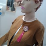 Pink Tasseled Brooch
