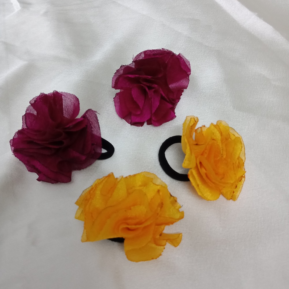 Lift Onderzoek test Floral Rubber bands / Handmade Organza Flower Bands – i9 Fashion