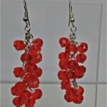 Crystal Earrings Red