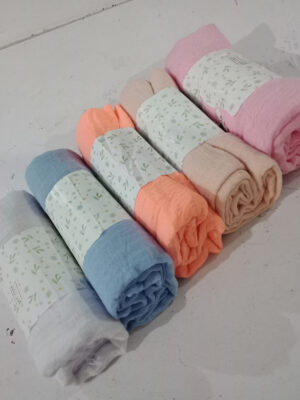 Crinkled Cotton Stole Set